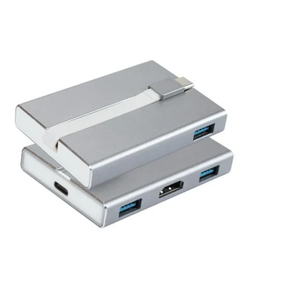 Складной многопортовый адаптер-концентратор USB C с 3 портами и HDMI и Pd